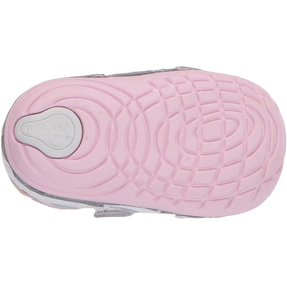 Stride Rite Baby Walker Shoes White Silver Velcro - Picture 6 of 6